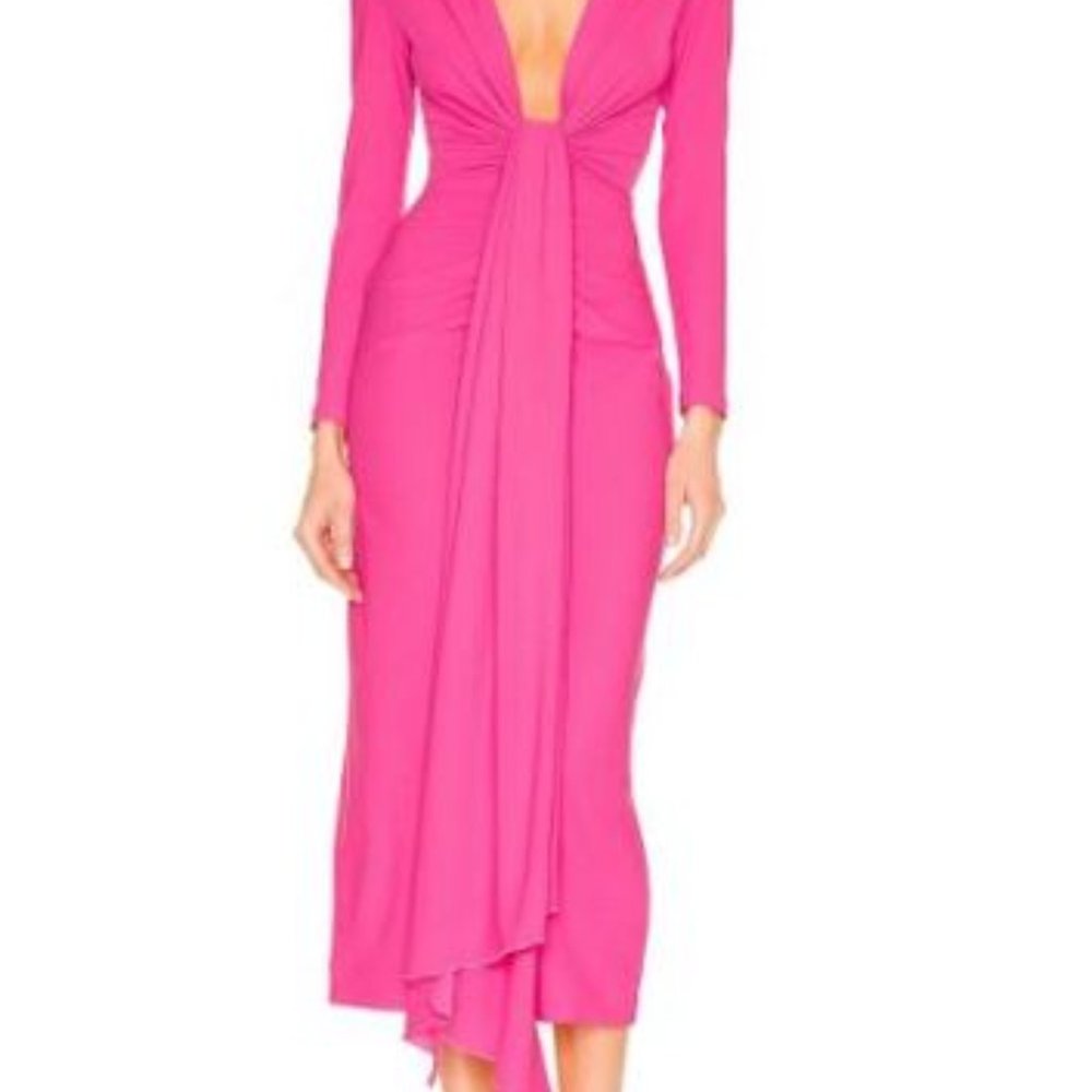 SOLACE London Pink Lorena Midi Dress *NWT* US 2